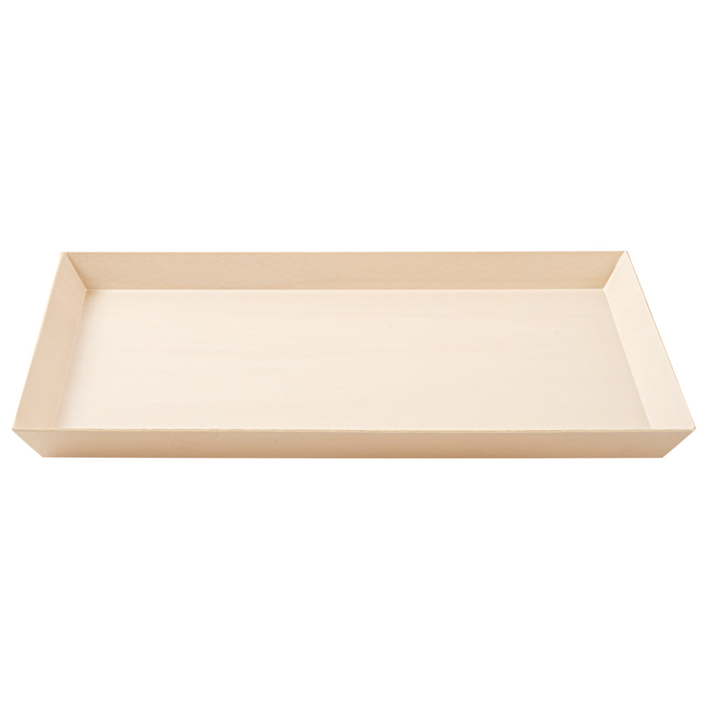 Taipei Rectangle Poplar Plate - 15 1/4" x 10 3/4" x 1" - 25 count box