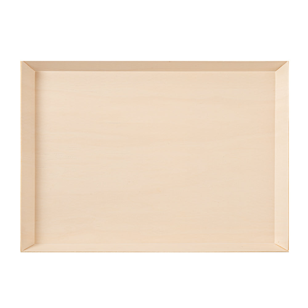Taipei Rectangle Poplar Plate - 15 1/4" x 10 3/4" x 1" - 25 count box