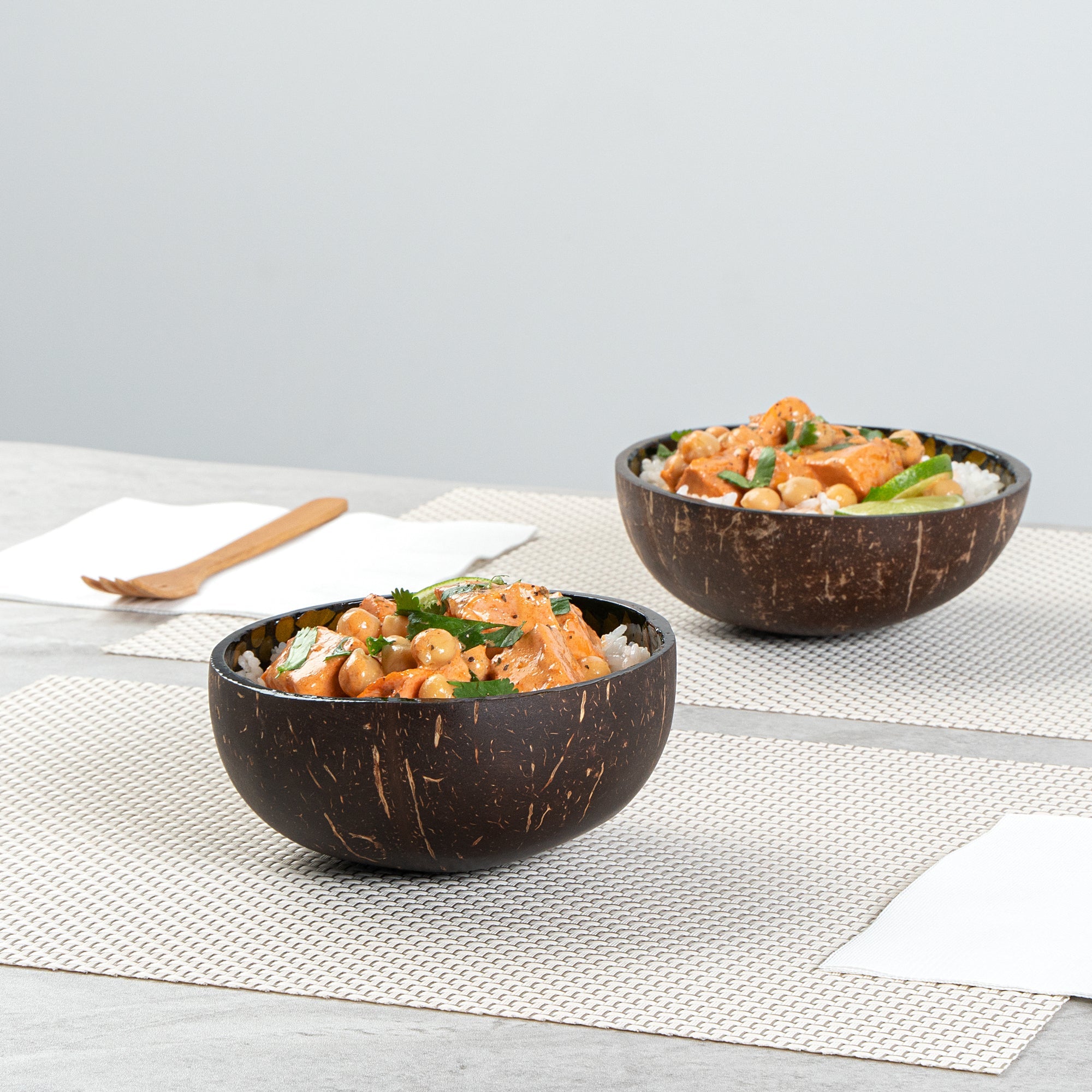 Coco Casa 16 oz Yellow Handmade Flower Coconut Bowl - 10 count box