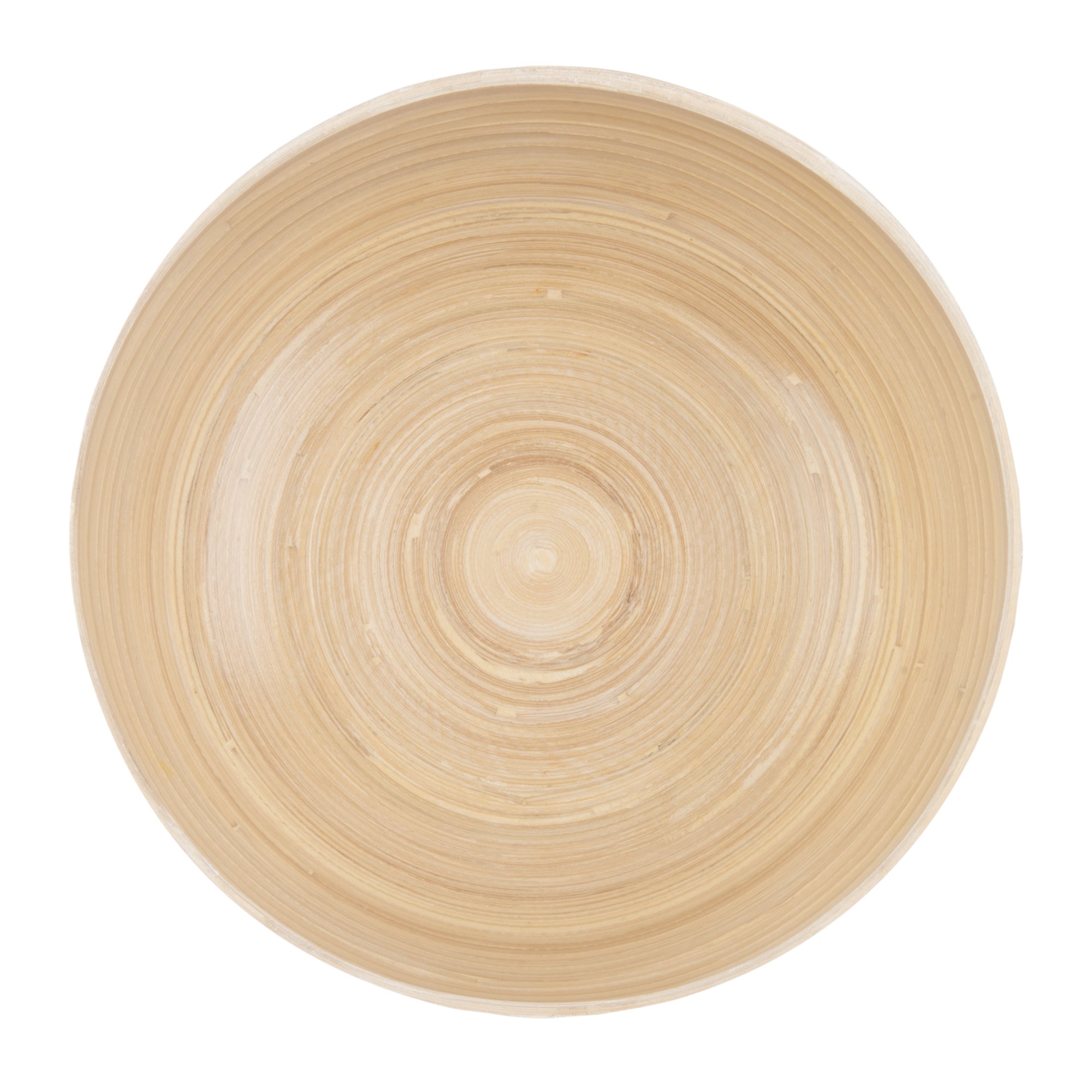Bambuddha 25 oz Round Gray Spun Bamboo Medium Eggshell Salad Bowl - 9 1/2" x 9 1/2" x 4 3/4" - 1 count box