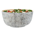 Bambuddha 30 oz Round Gray Spun Bamboo Large Eggshell Salad Bowl - 11" x 11" x 5 1/2" - 1 count box