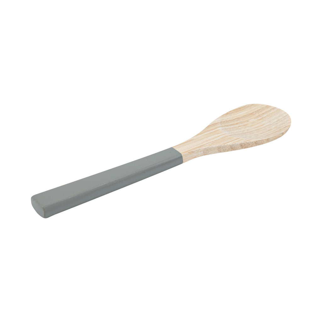 Bambuddha 25 oz Round Gray Spun Bamboo Serving Bowl - with Serving Spoon - 7 3/4" x 7 3/4" x 4" - 1 count box