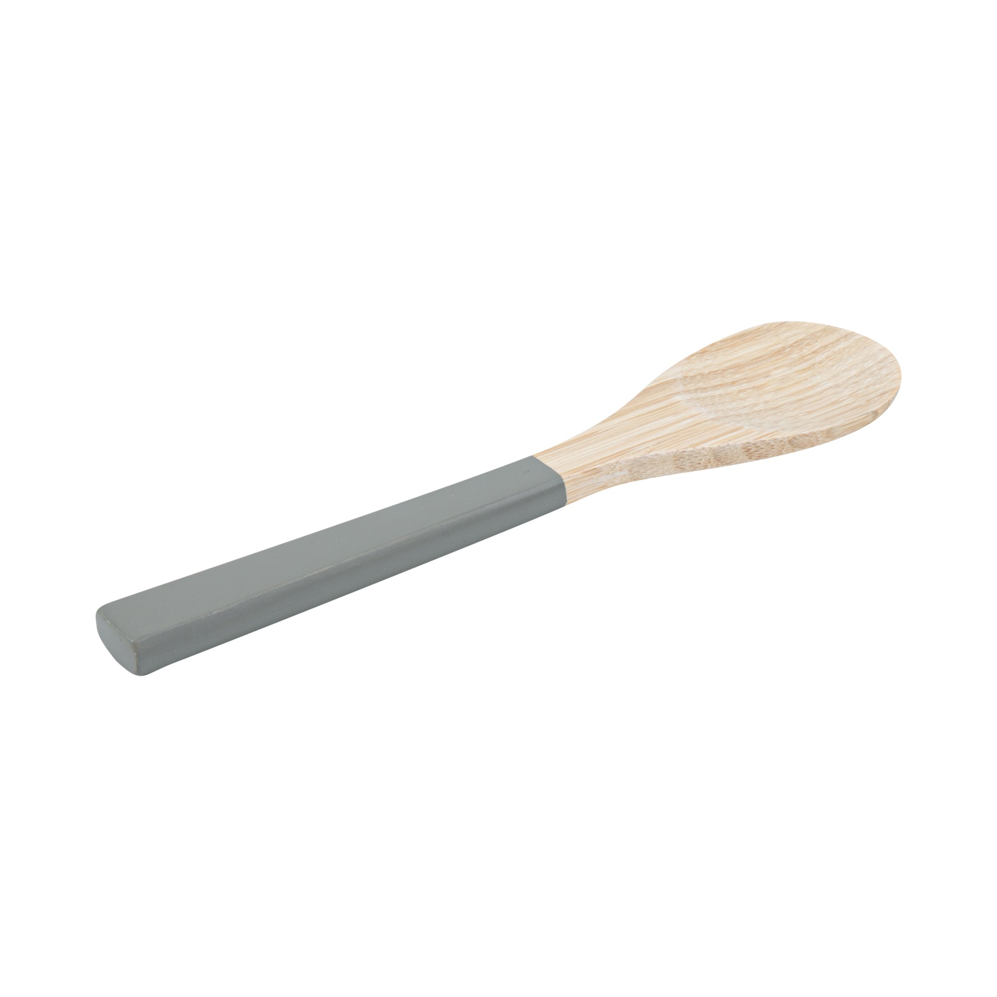 Bambuddha 25 oz Round Gray Spun Bamboo Serving Bowl - with Serving Spoon - 7 3/4" x 7 3/4" x 4" - 1 count box