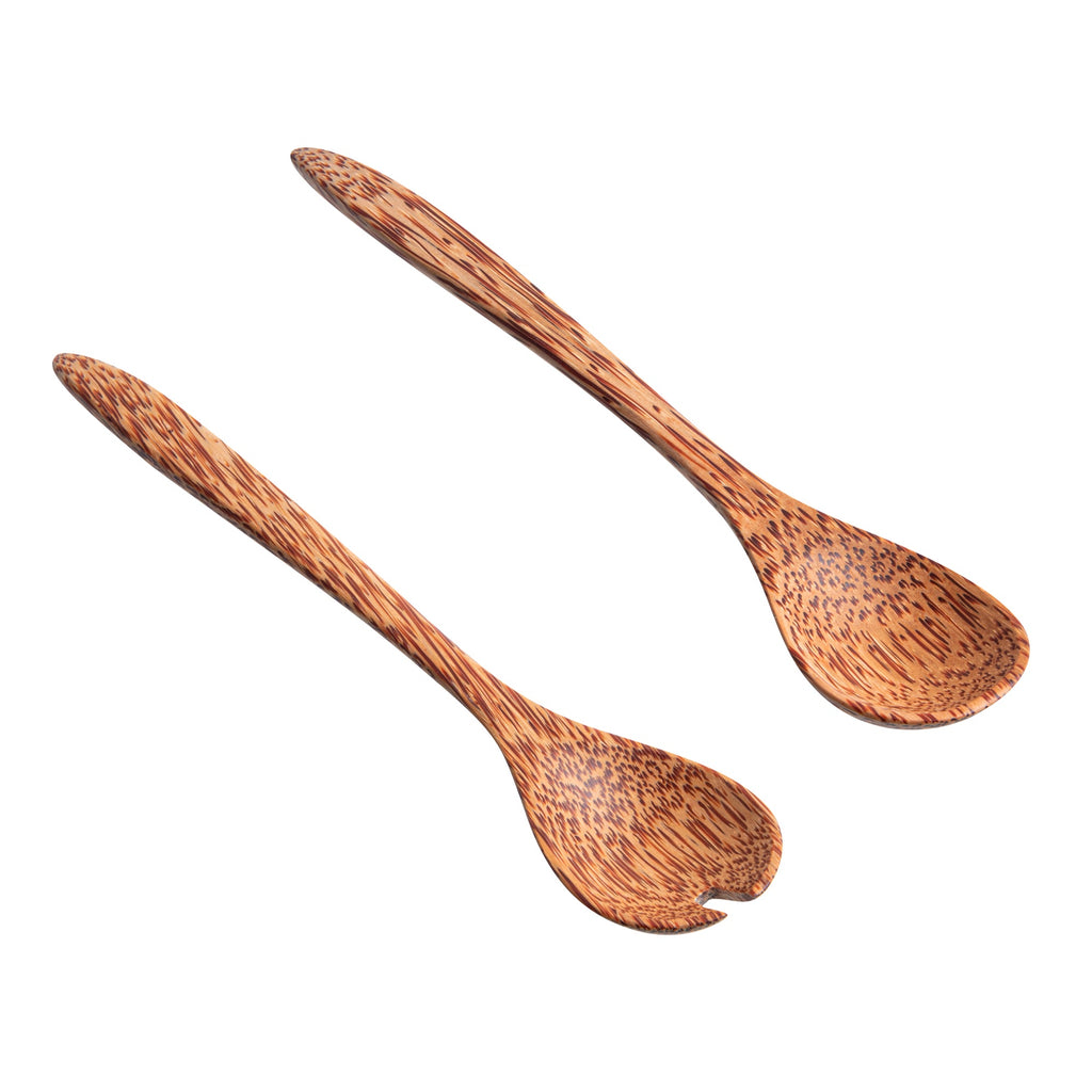 Coco Casa Natural Handmade Coconut Serving Utensil Set - 9 1/2" x 1 3/4" x 3 1/4" - 2 count box