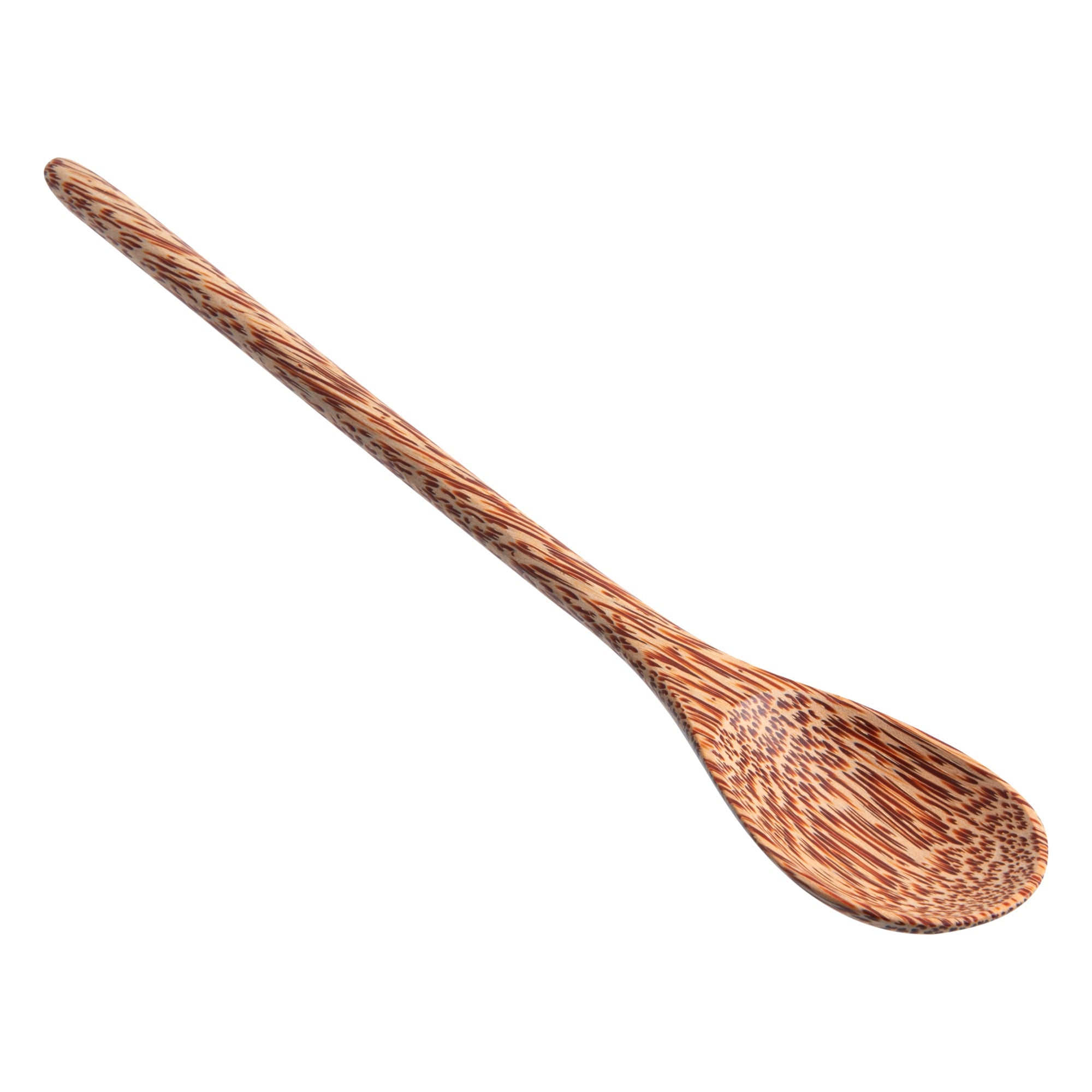 Coco Casa Natural Handmade Long Handled Coconut Spoon - 14 1/4" x 2" - 10 count box