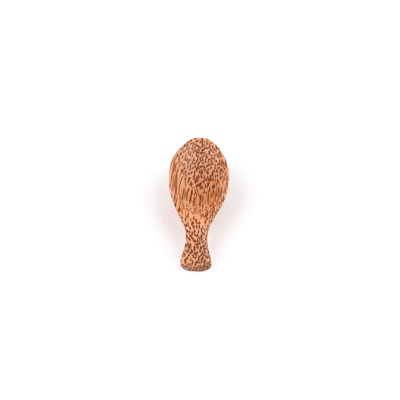 Coco Casa Natural Handmade Coconut Spoon / Scoop - 3 1/2" x 1 1/4" - 40 count box