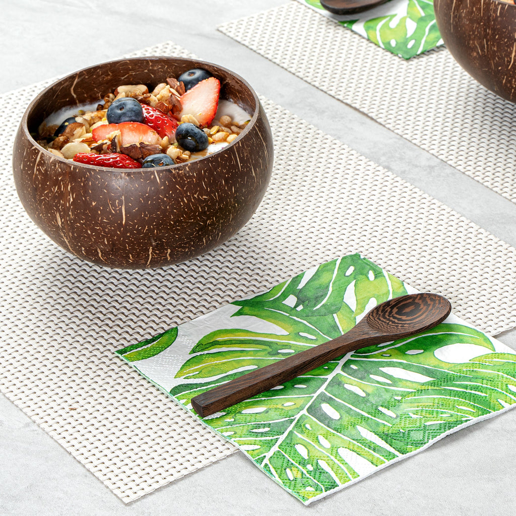 Coco Casa Ebony Wood Spoon - 6 1/4" x 1 1/2" - 10 count box