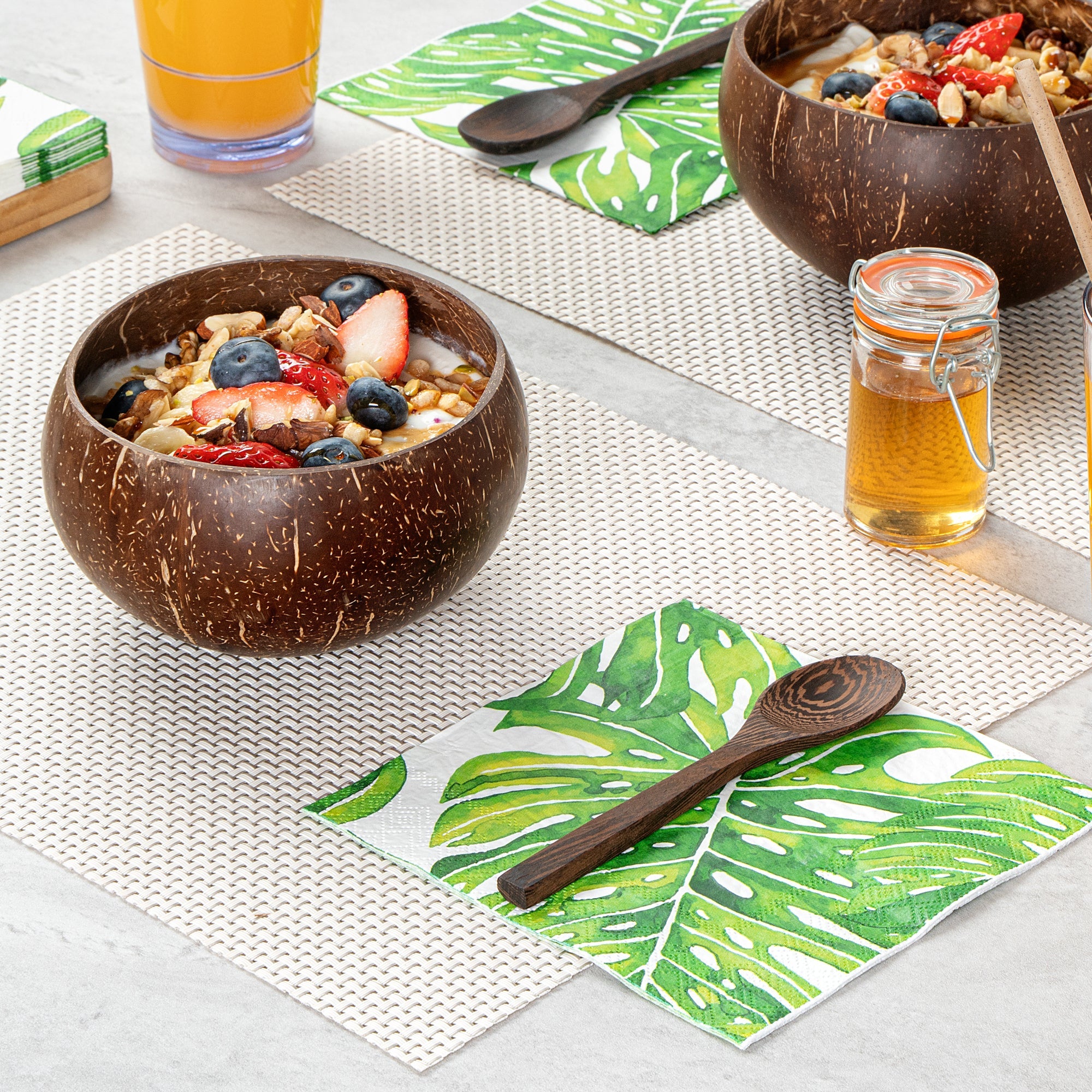 Coco Casa Ebony Wood Spoon - 6 1/4" x 1 1/2" - 10 count box