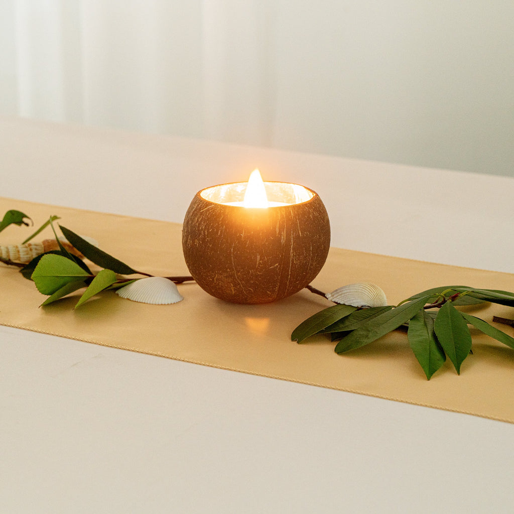 Coco Casa Handmade Coconut Shell Candle - Pineapple Papaya - 4" x 4" x 2 3/4" - 10 count box