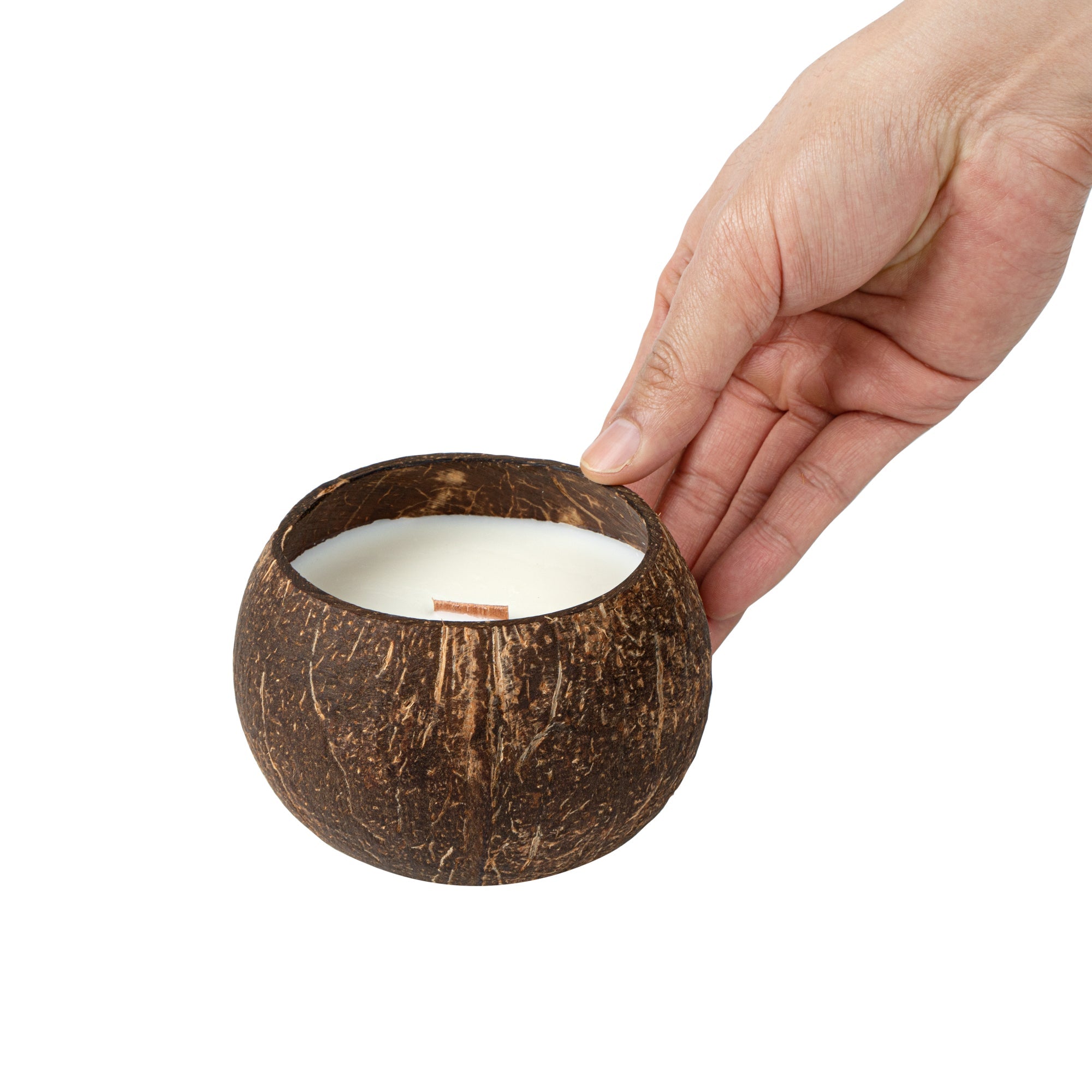 Coco Casa Handmade Coconut Shell Candle - Sandalwood and Shea - 4" x 4" x 2 3/4" - 1 count box