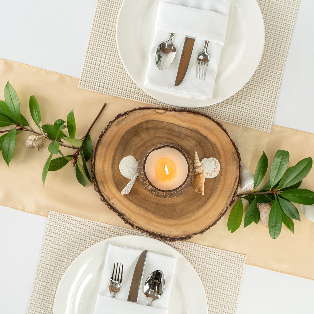 Coco Casa Handmade Coconut Shell Candle - Sandalwood and Shea - 4" x 4" x 2 3/4" - 10 count box