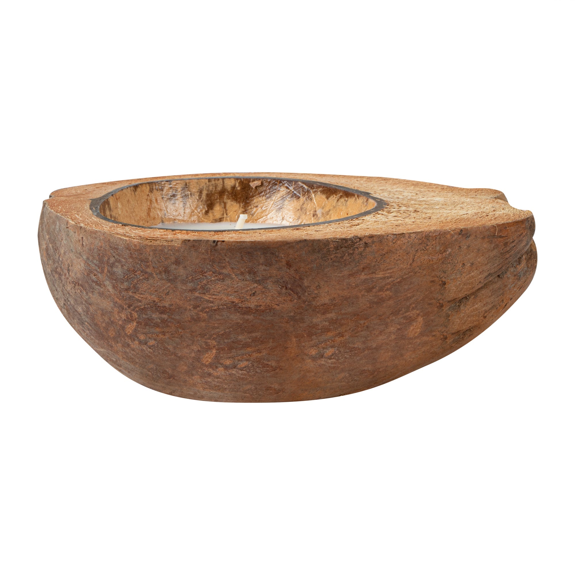 Coco Casa Handmade Coconut Shell Husk Candle - Sandalwood and Shea - 6 1/2" x 6 1/2" x 2 1/2" - 1 count box
