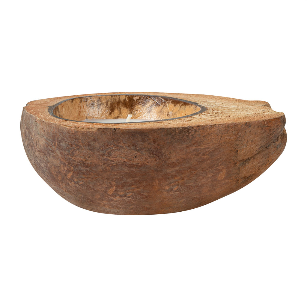 Coco Casa Handmade Coconut Shell Husk Candle - Coconut Mango - 6 1/2" x 6 1/2" x 2 1/2" - 1 count box