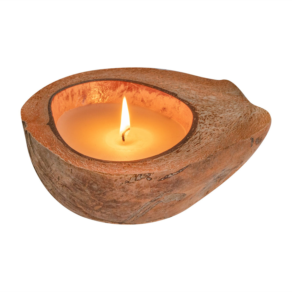 Coco Casa Handmade Coconut Shell Husk Candle - Vanilla - 6 1/2" x 6 1/2" x 2 1/2" - 1 count box