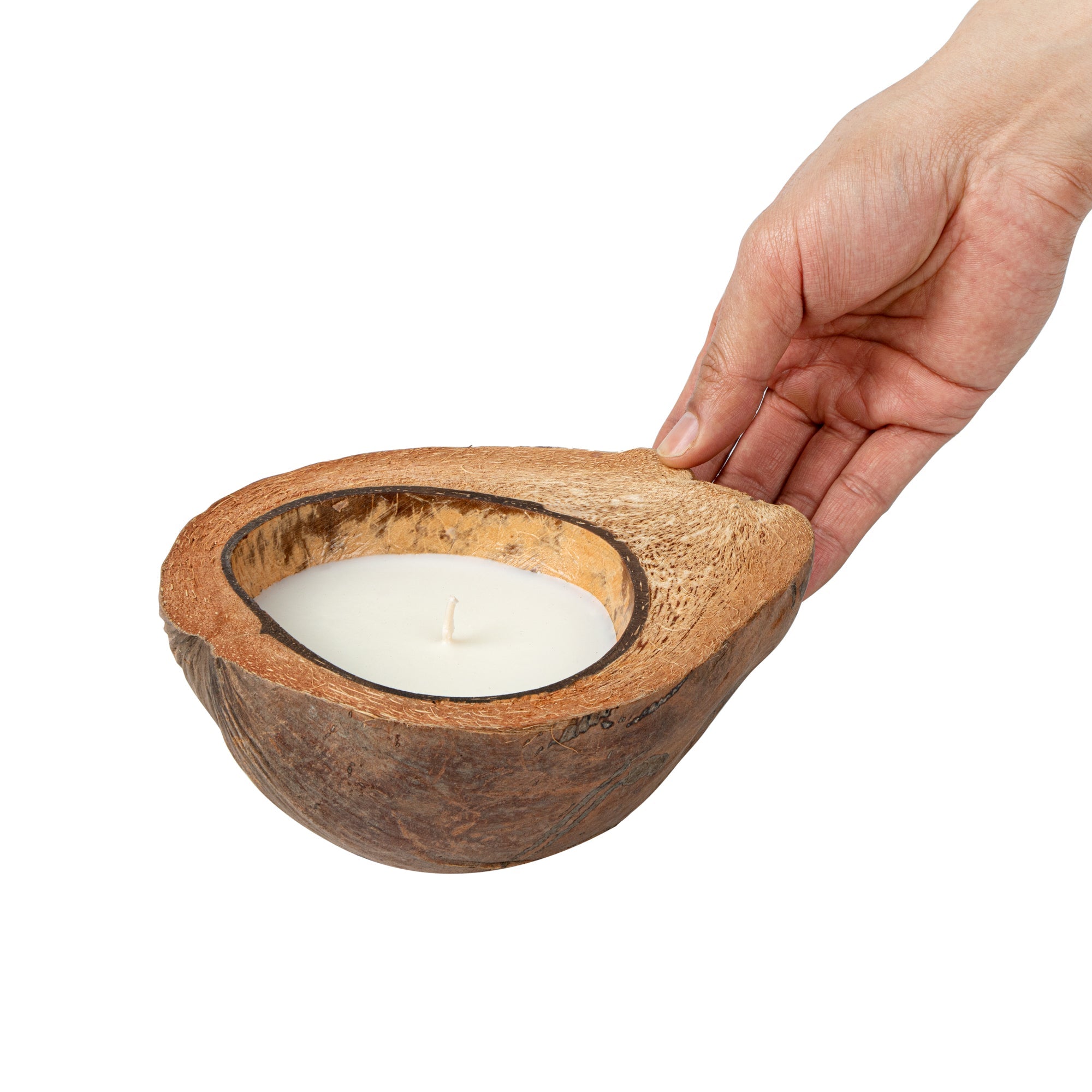 Coco Casa Handmade Coconut Shell Husk Candle - Pineapple Papaya - 6 1/2" x 6 1/2" x 2 1/2" - 1 count box