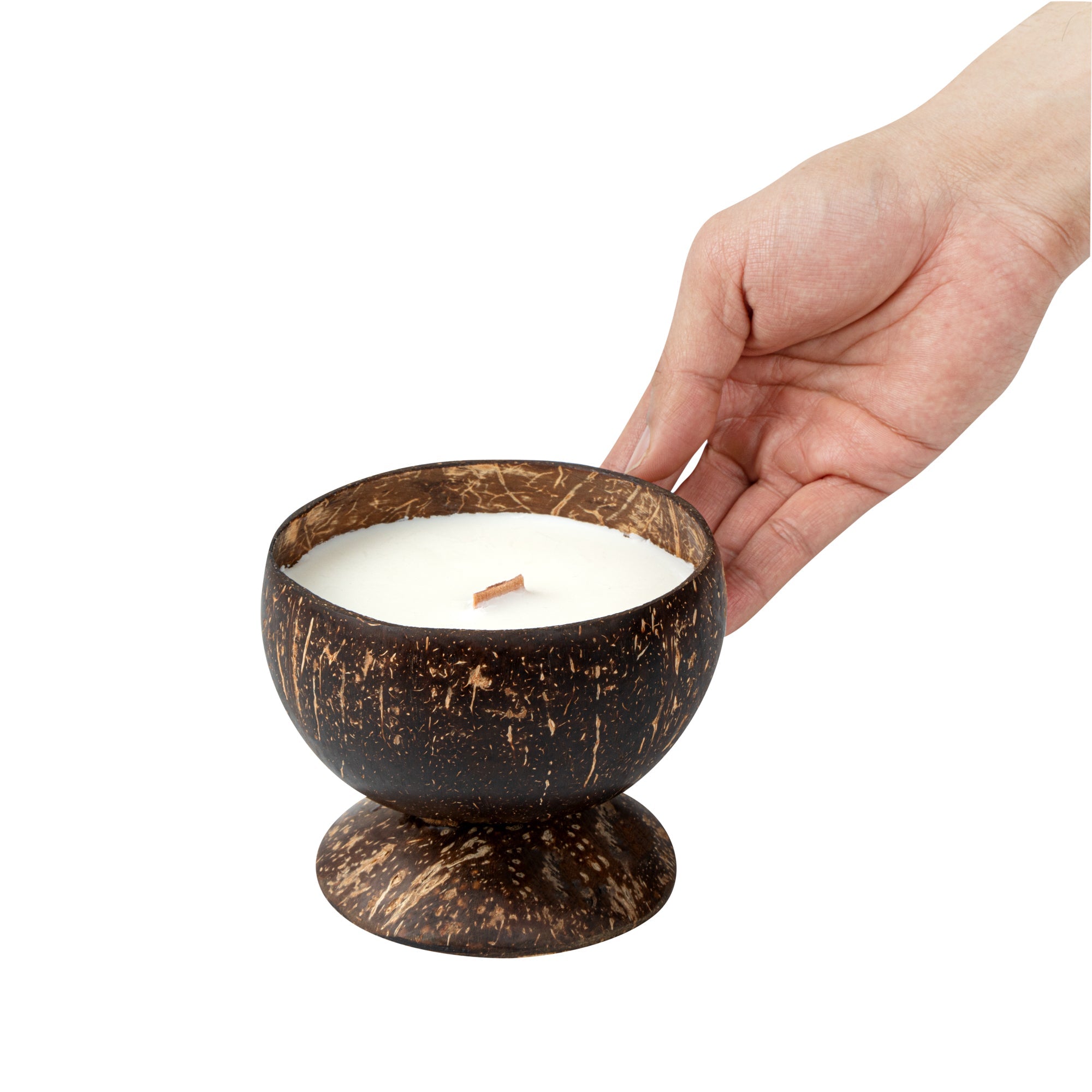 Coco Casa Handmade Coconut Candle Bowl - Sandalwood - 4" x 4" x 2 3/4" - 10 count box