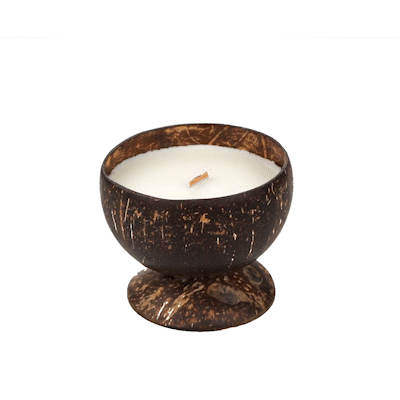Coco Casa Handmade Coconut Candle Bowl - Vanilla - 4" x 4" x 2 3/4" - 10 count box