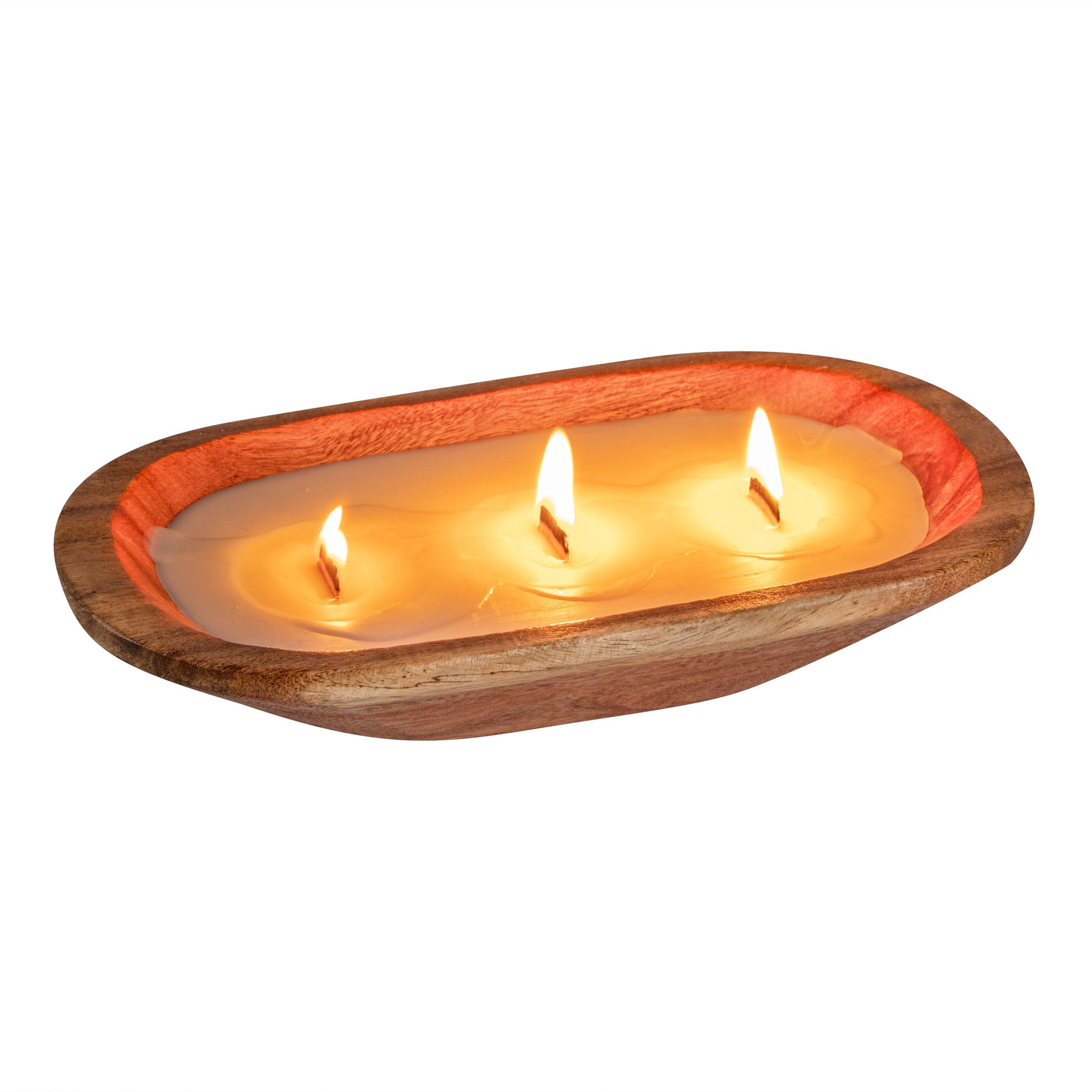 Coco Casa Handmade Wood Bowl Candle - Lavender - 9" x 5 1/2" x 2" - 1 count box