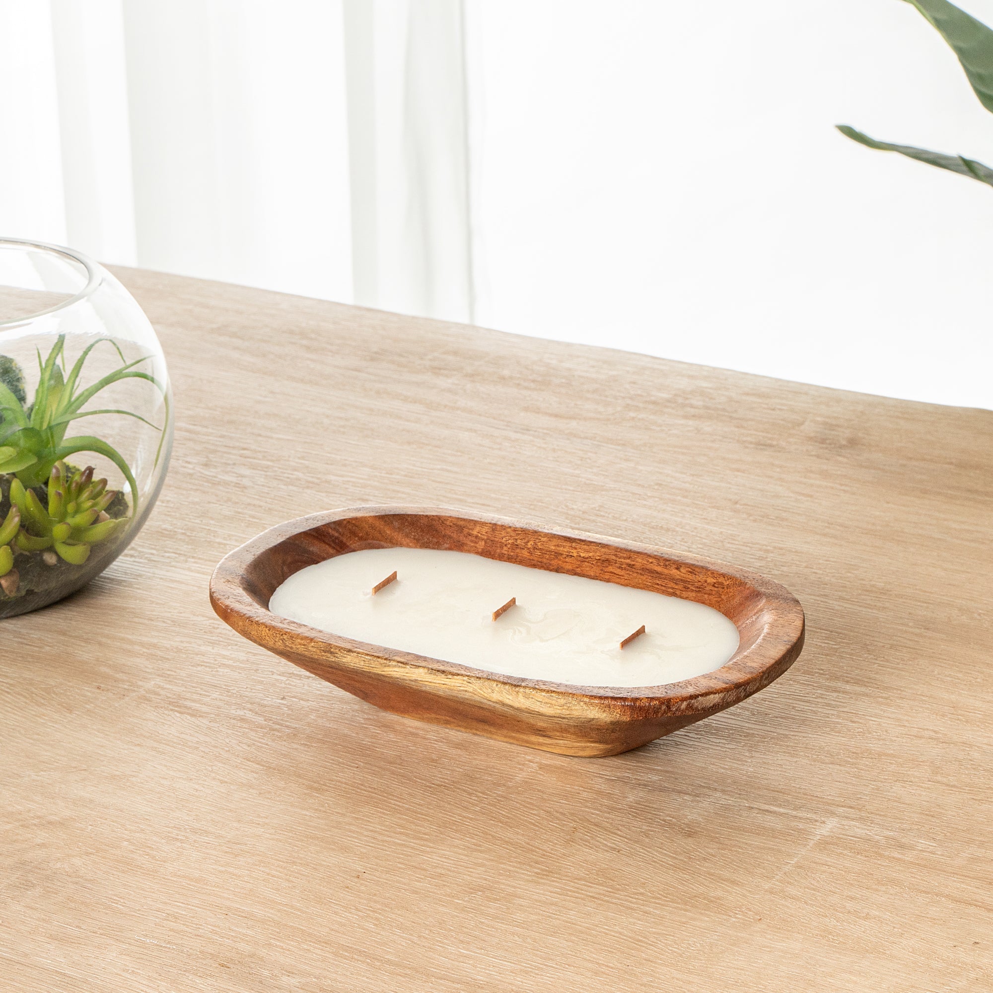 Coco Casa Handmade Wood Bowl Candle - Coconut Mango - 9" x 5 1/2" x 2" - 1 count box