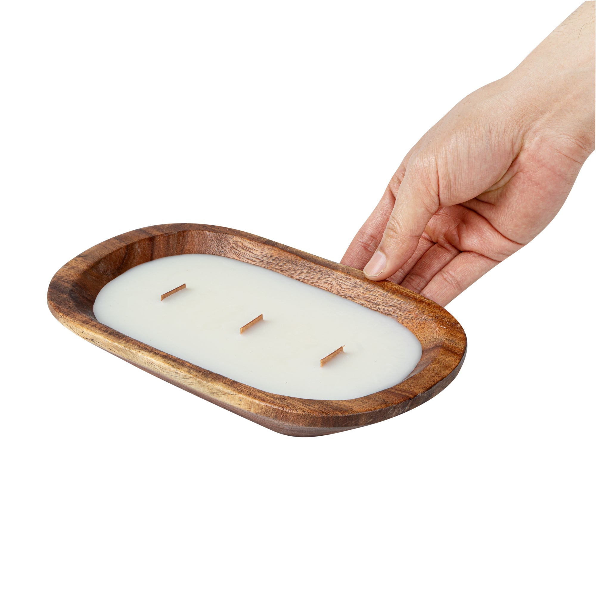 Coco Casa Handmade Wood Bowl Candle - Sandalwood - 9" x 5 1/2" x 2" - 1 count box