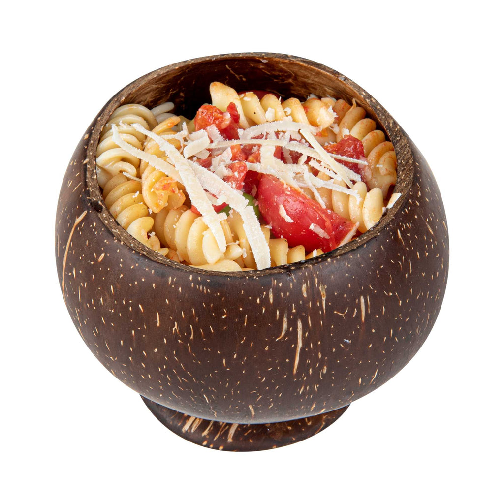 Coco Casa 10 oz Handmade Coconut Cocktail Coconut Cup - 4" x 4" x 3 1/4" - 4 count box