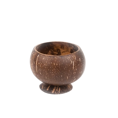 Coco Casa 10 oz Handmade Coconut Cocktail Coconut Cup - 4" x 4" x 3 1/4" - 4 count box