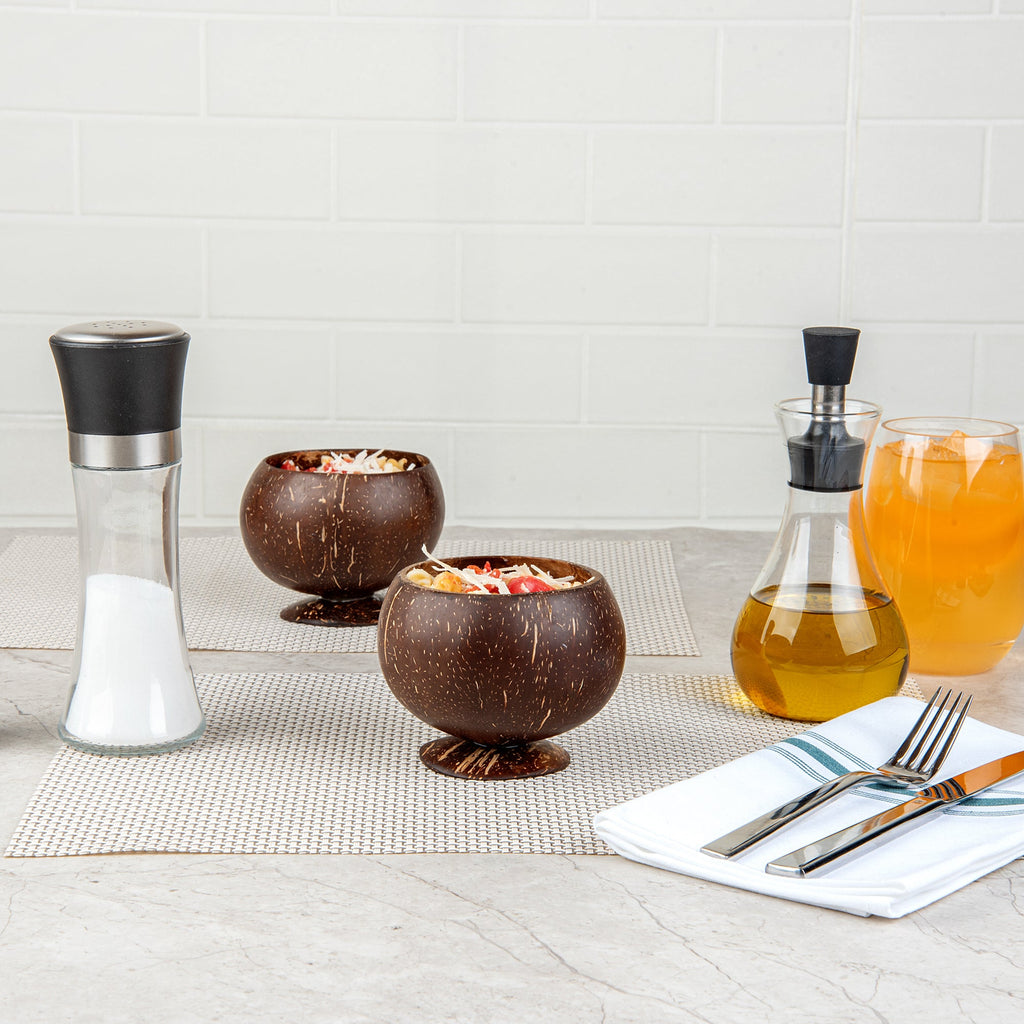 Coco Casa 10 oz Handmade Coconut Cocktail Coconut Cup - 4" x 4" x 3 1/4" - 40 count box