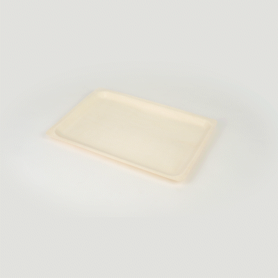 Taipei Rectangle Natural Poplar Plate - 15 3/4'' x 11'' x 3/4'' - 200 count box