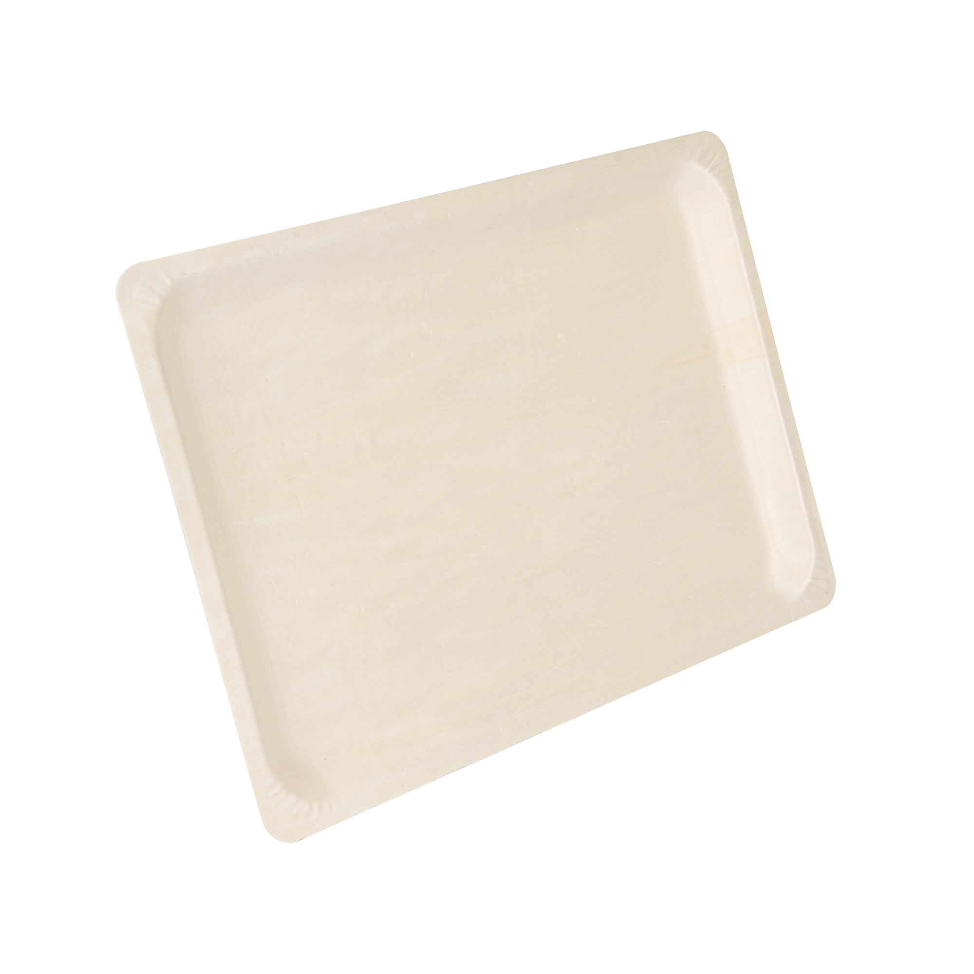 Taipei Rectangle Natural Poplar Plate - 15 3/4'' x 11'' x 3/4'' - 200 count box