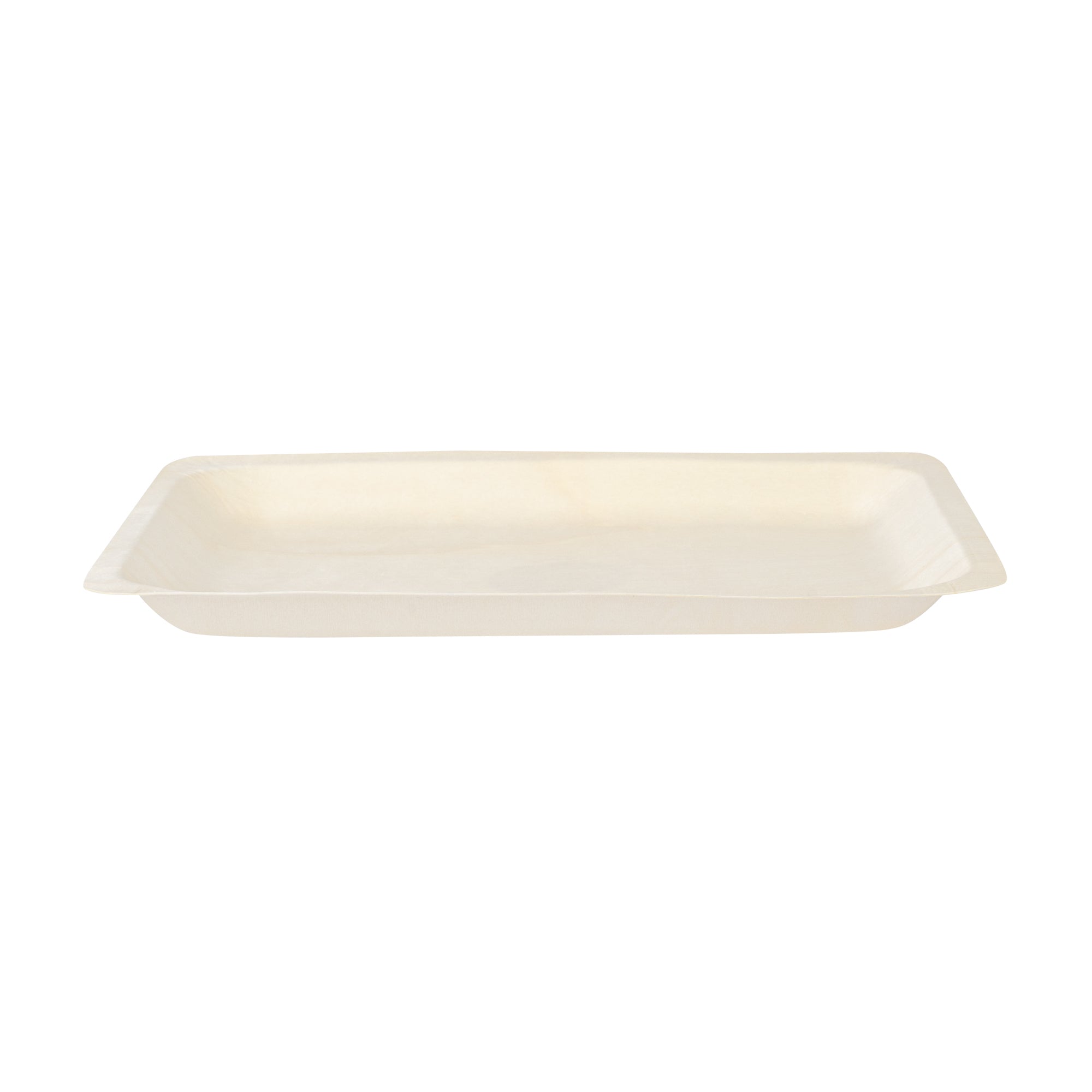 Taipei Rectangle Natural Poplar Plate - 10 1/2'' x 8 1/2'' x 3/4'' - 200 count box