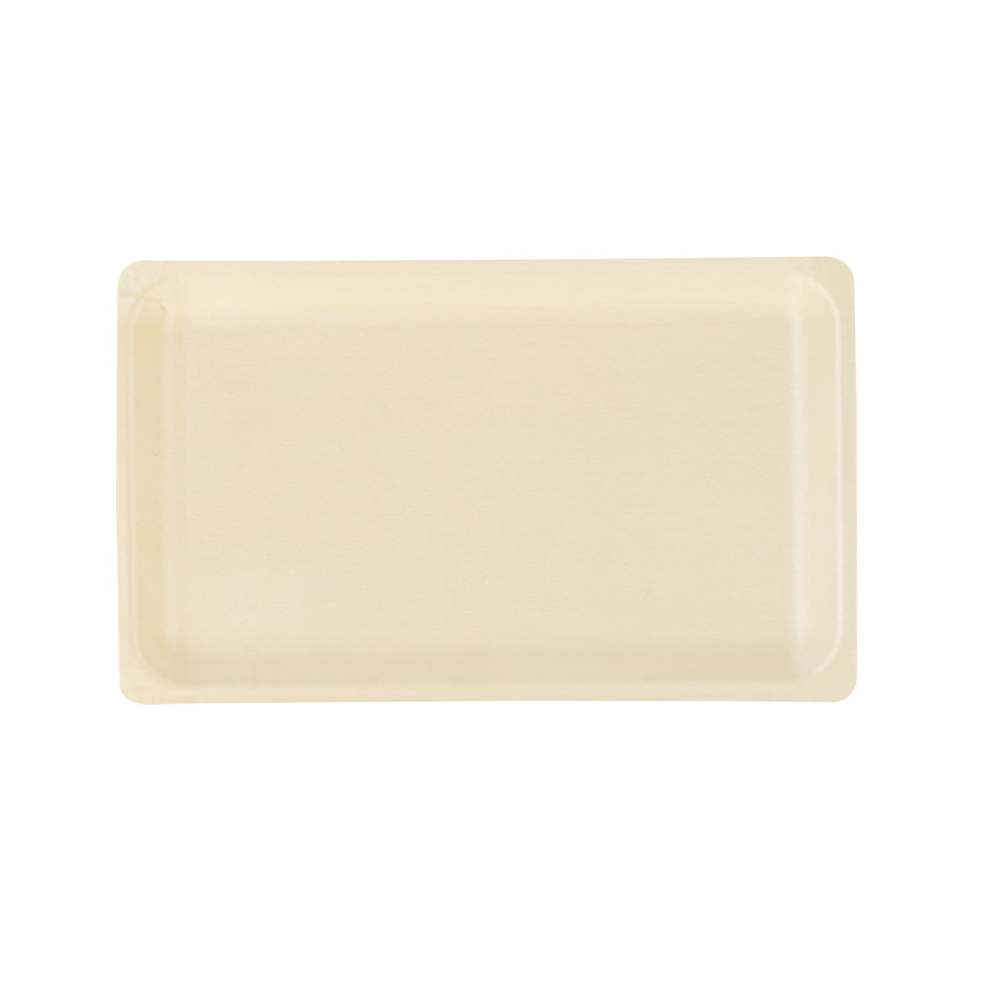 Taipei Rectangle Natural Poplar Plate - 10 3/4'' x 6 1/4'' x 1/2'' - 50 count box