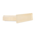 Taipei Rectangle Natural Poplar Plate - 14 1/4'' x 4 3/4'' - 50 count box