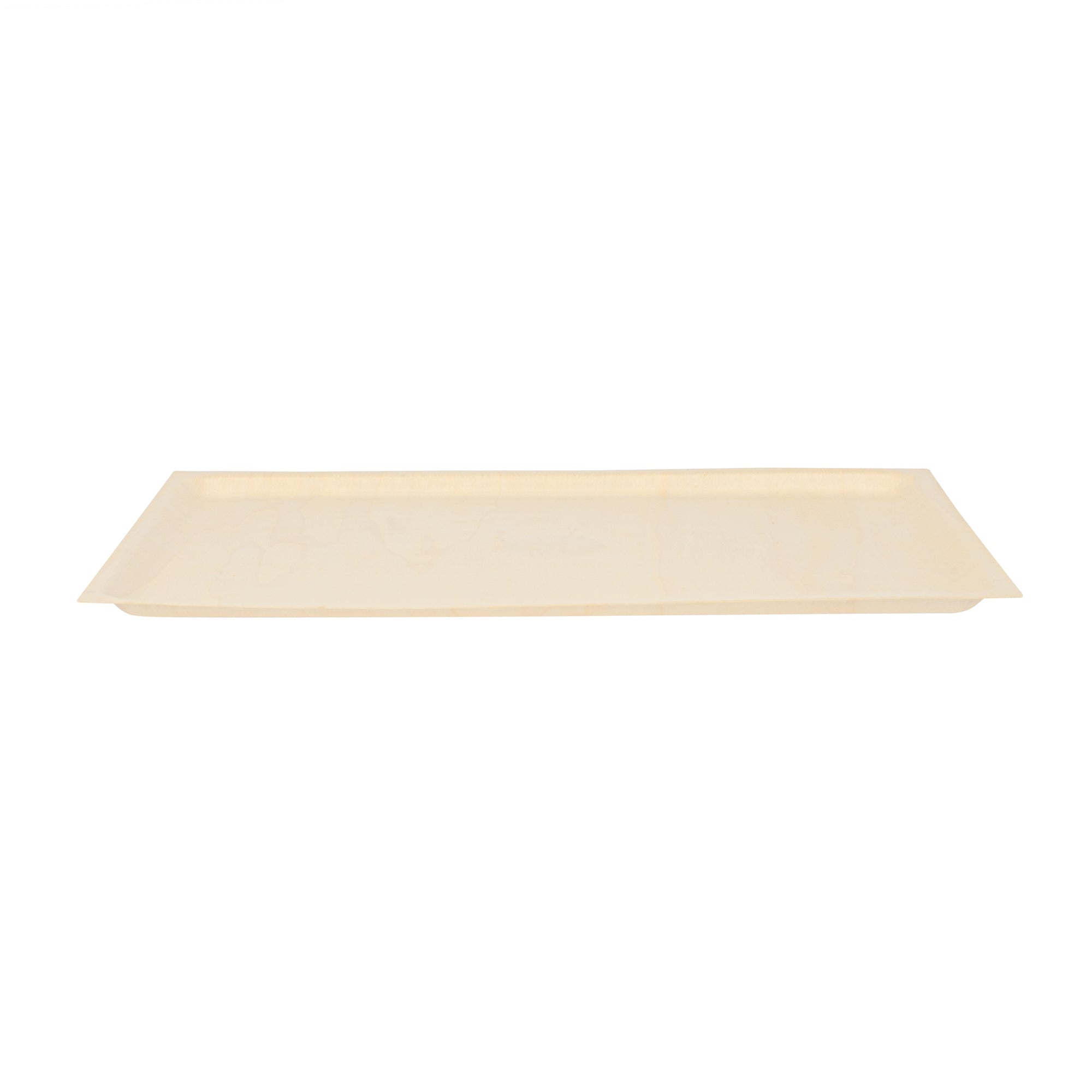 Taipei Rectangle Natural Poplar Plate - 14 1/2'' x 10 3/4'' x 3/4'' - 50 count box