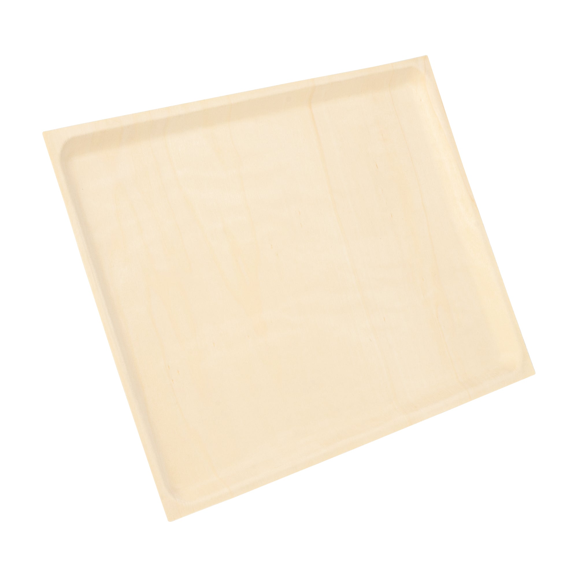 Taipei Rectangle Natural Poplar Plate - 14 1/2'' x 10 3/4'' x 3/4'' - 200 count box