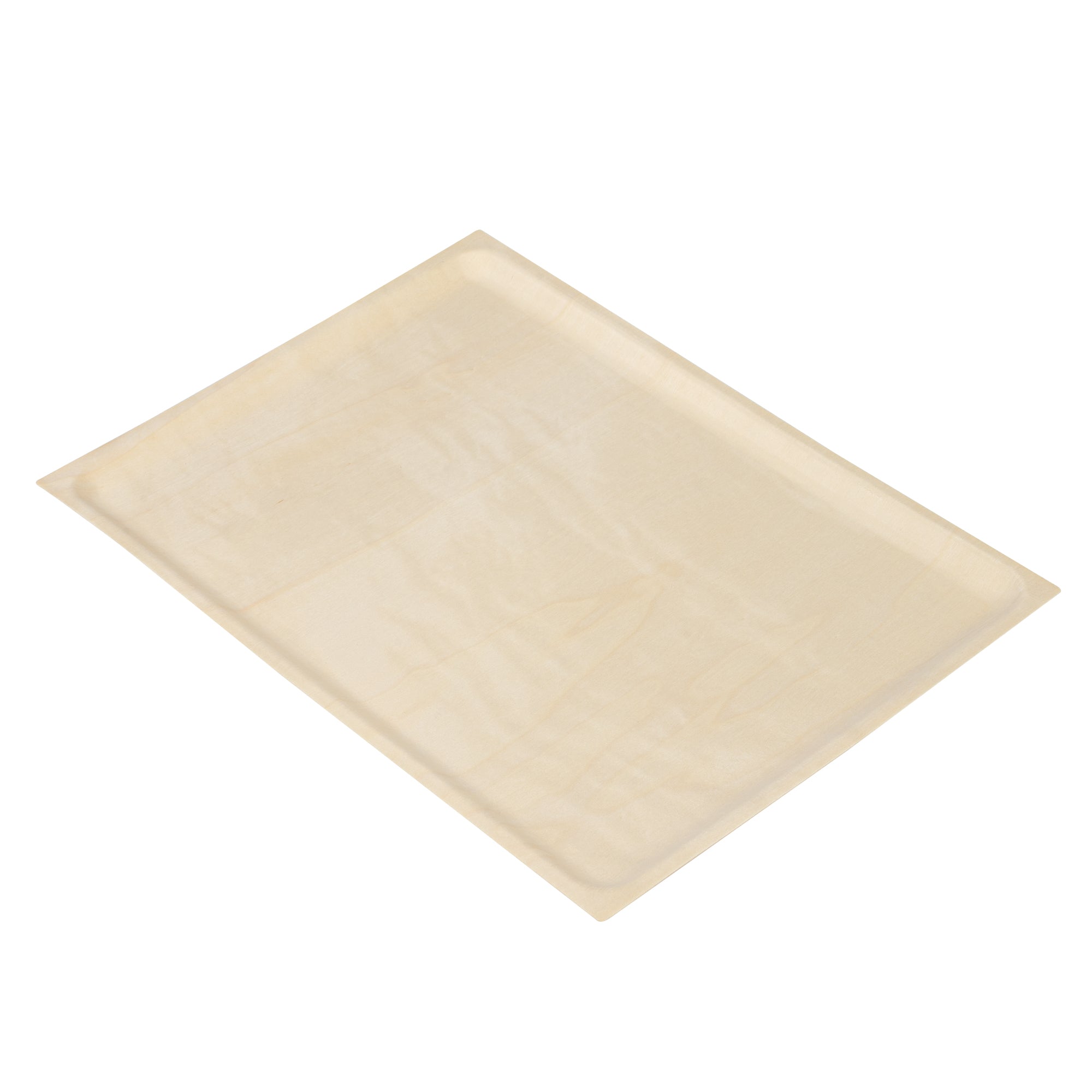 Taipei Rectangle Natural Poplar Plate - 14 1/2'' x 10 3/4'' x 3/4'' - 200 count box