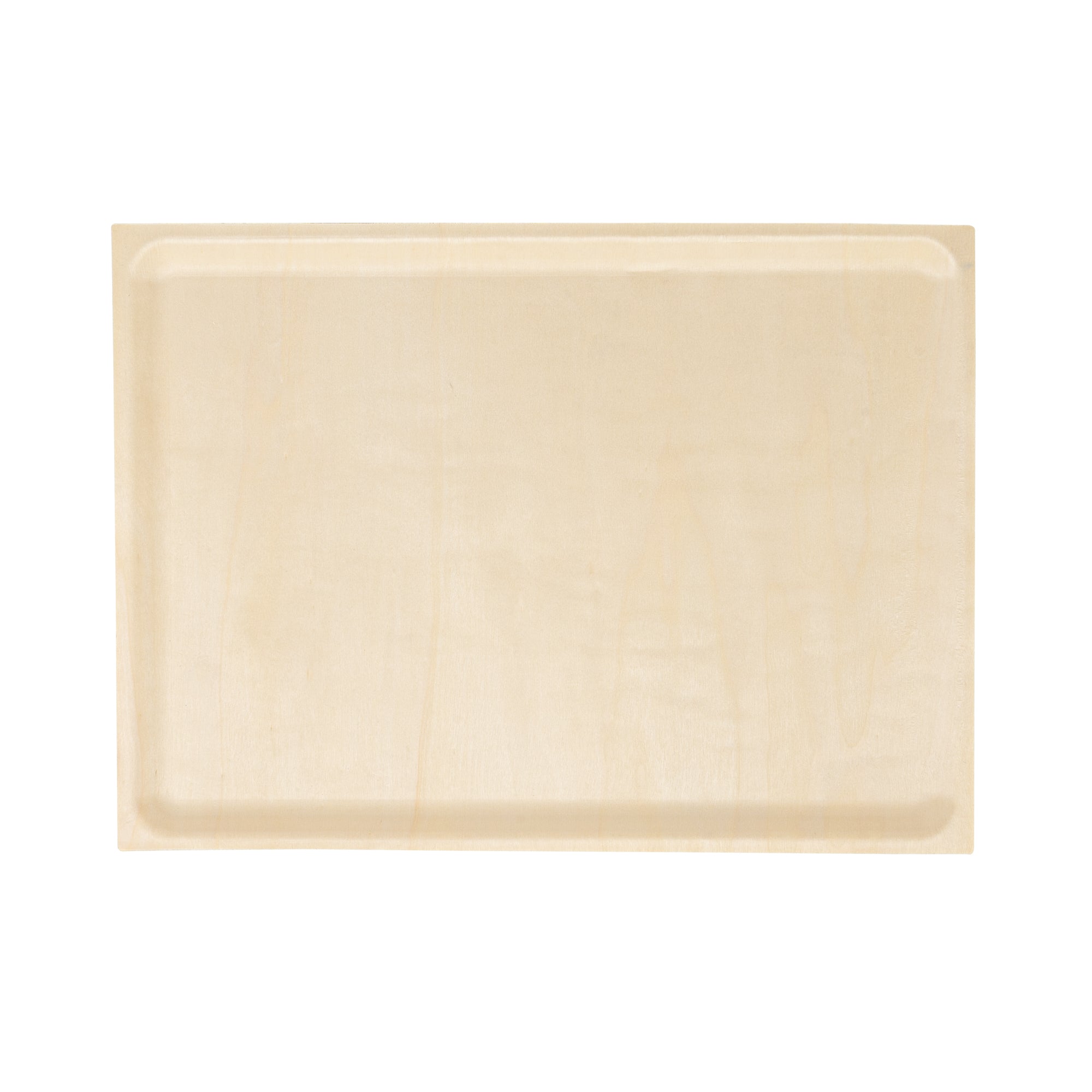 Taipei Rectangle Natural Poplar Plate - 14 1/2'' x 10 3/4'' x 3/4'' - 200 count box