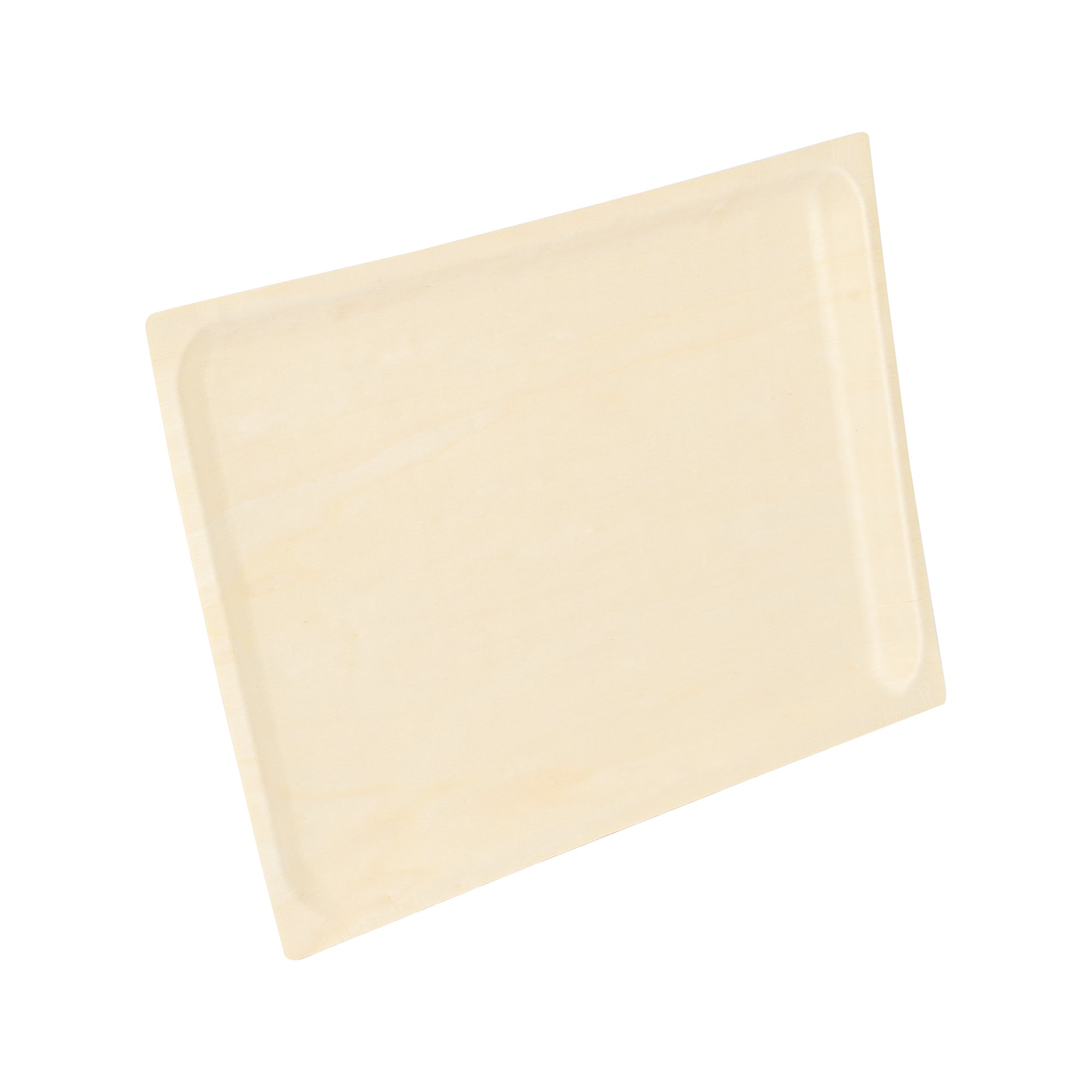 Taipei Rectangle Natural Poplar Plate - 10 3/4'' x 7 1/4'' x 3/4'' - 200 count box