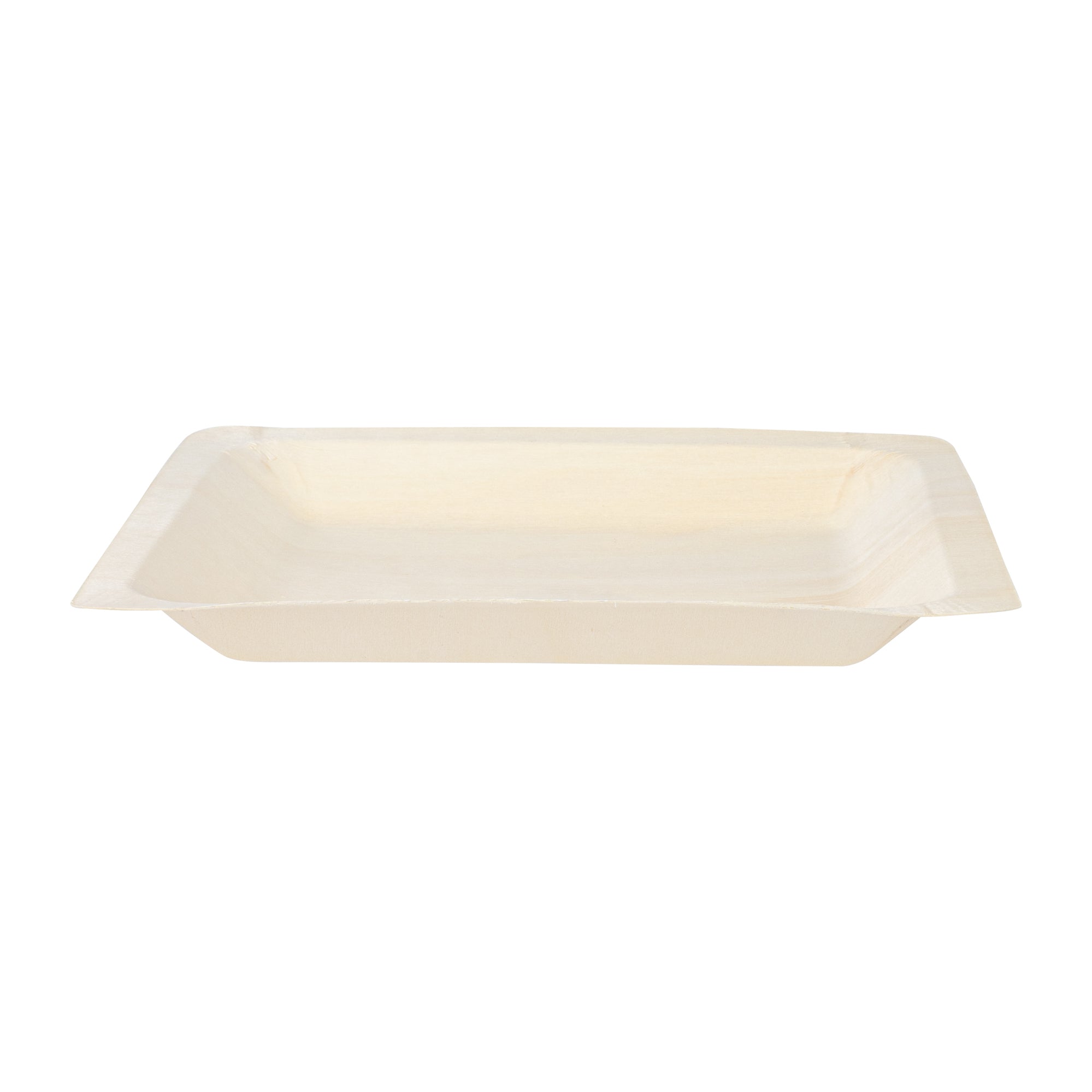 Taipei Square Natural Poplar Plate - 9 3/4'' x 9 3/4'' x 1'' - 200 count box