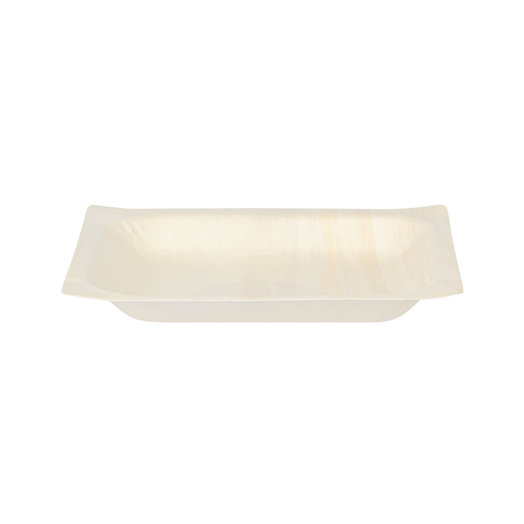 Taipei Square Natural Poplar Plate - 5'' x 5'' x 1/2'' - 50 count box