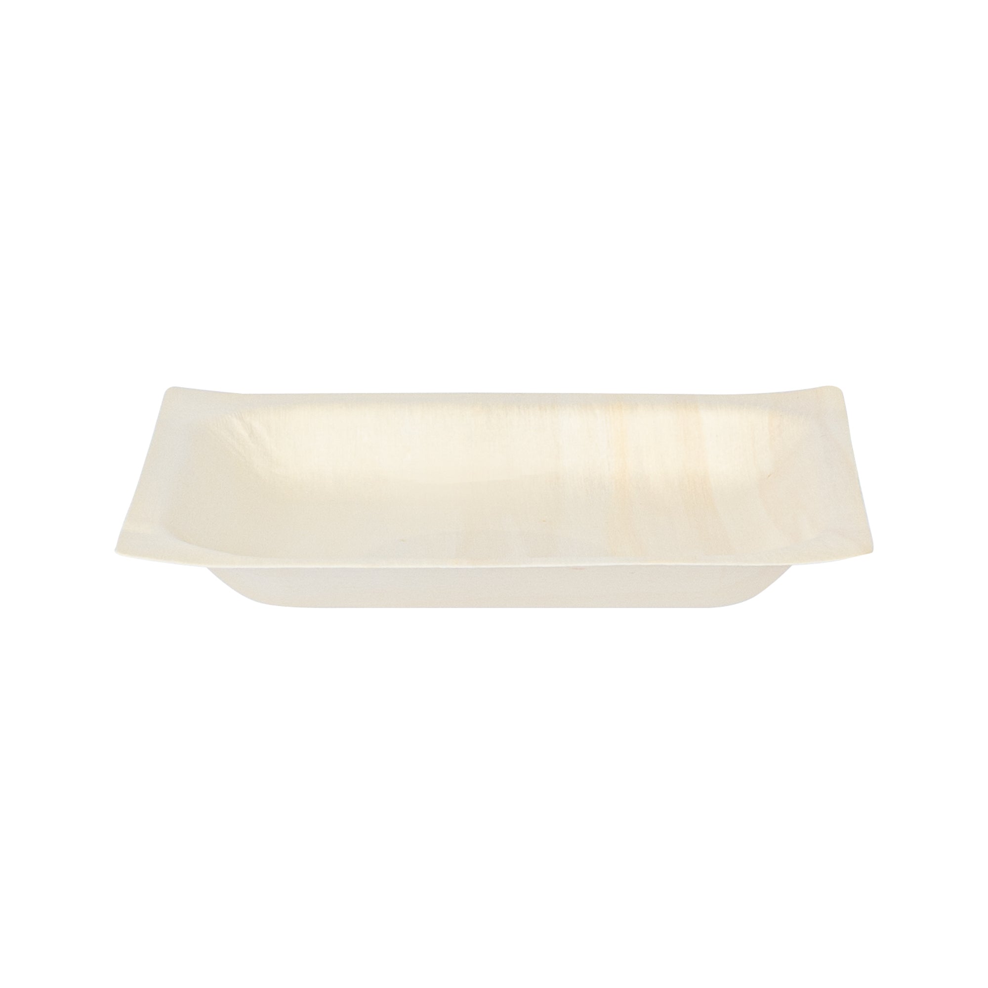 Taipei Square Natural Poplar Plate - 5'' x 5'' x 1/2'' - 50 count box