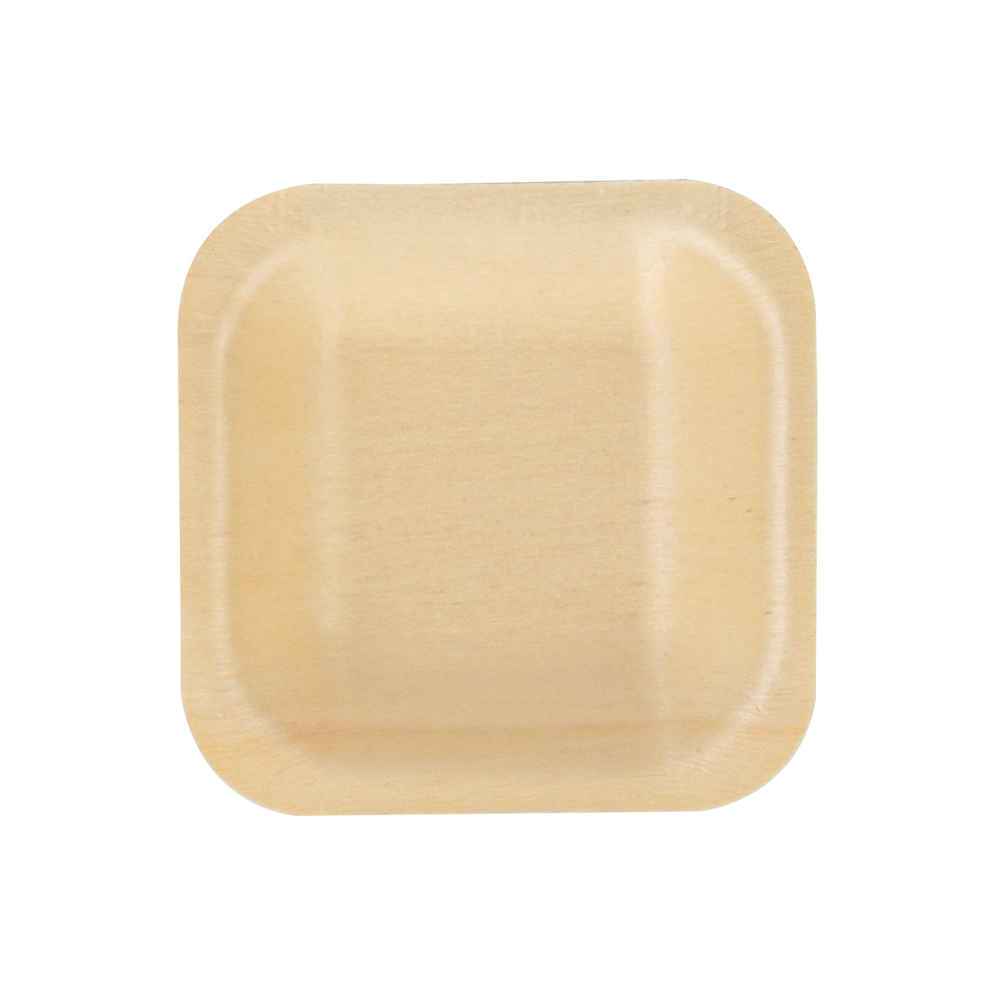 Taipei Square Natural Poplar Plate - 2 3/4'' x 2 3/4'' - 50 count box
