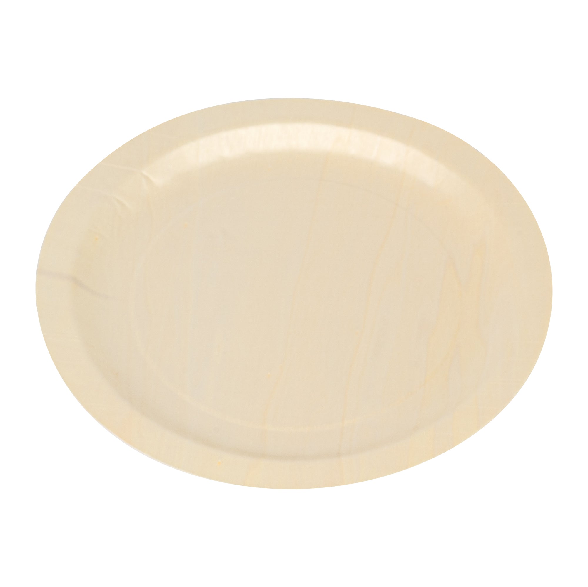 Taipei Round Natural Poplar Plate - 9 1/2'' x 9 1/2'' x 1/2'' - 200 count box