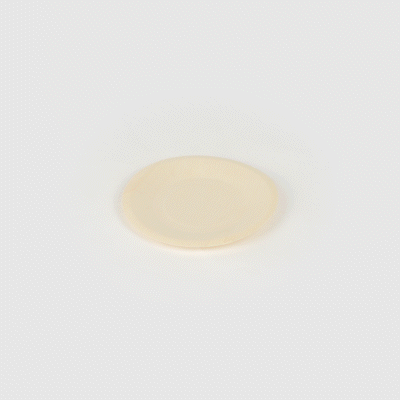 Taipei Round Natural Poplar Plate - 6'' x 6'' - 50 count box