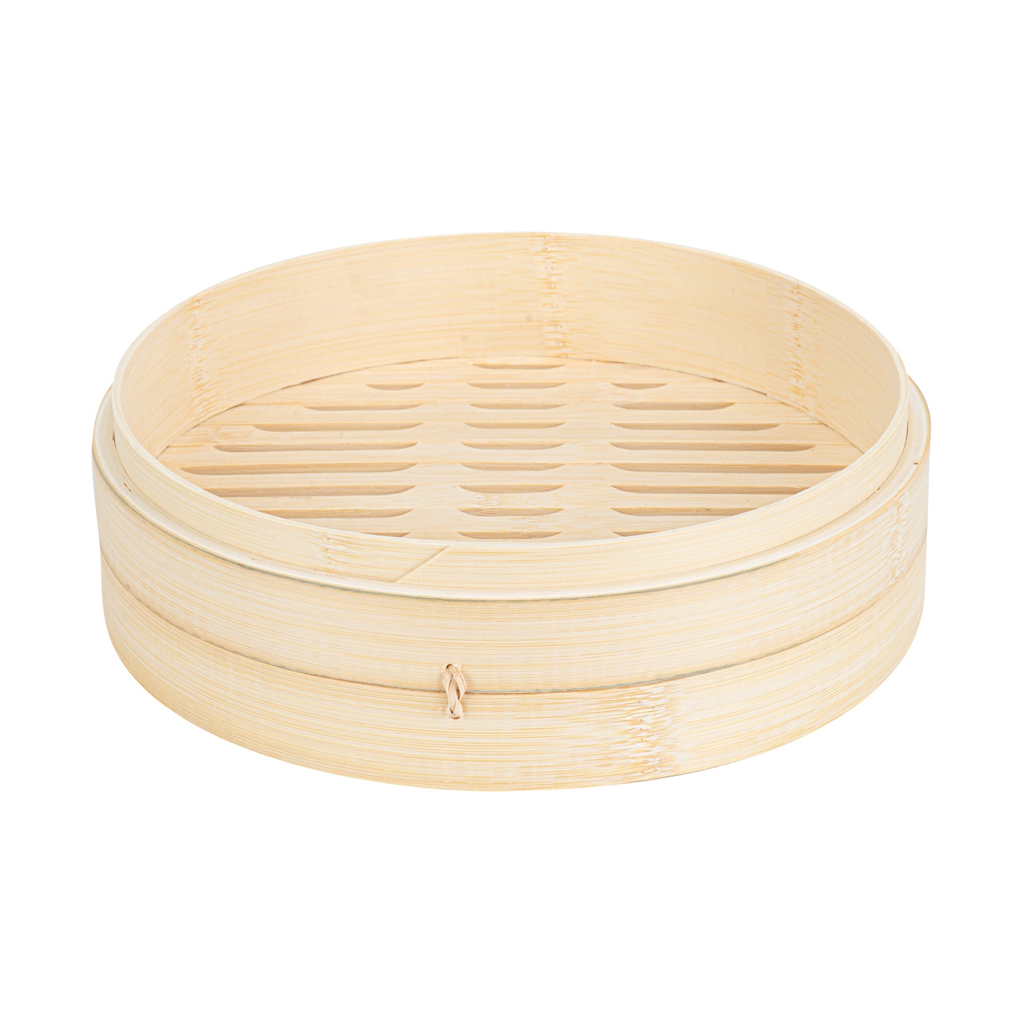 Motomori Round Natural Bamboo Steamer - 10'' x 10'' x 4'' - 10 count box