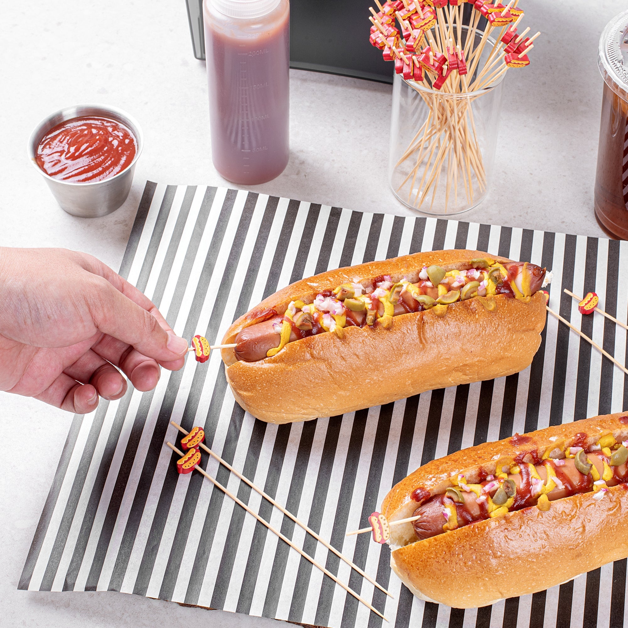 Pixy Natural Bamboo Hot Dog Skewer - 6" - 1000 count box