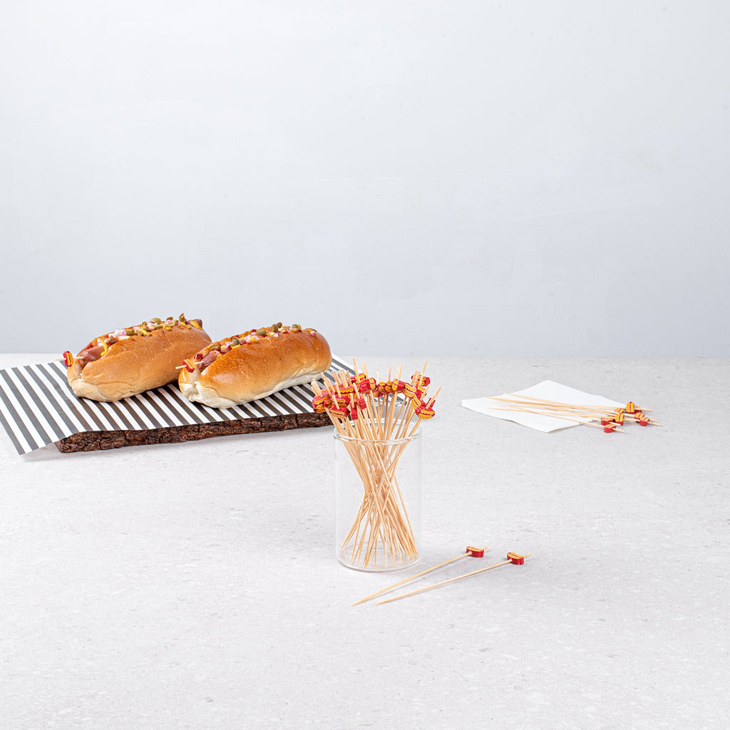 Pixy Natural Bamboo Hot Dog Skewer - 6" - 1000 count box
