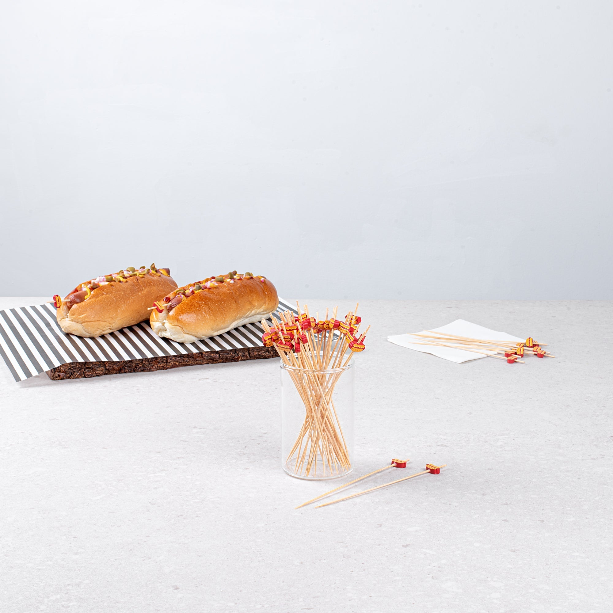 Pixy Natural Bamboo Hot Dog Skewer - 6" - 1000 count box