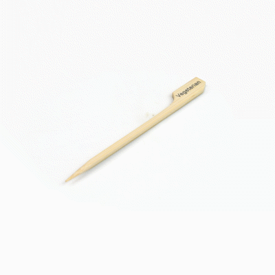 RW Smart Natural Bamboo Paddle Pick / Food Marker - Vegetarian - 4" - 1000 count box
