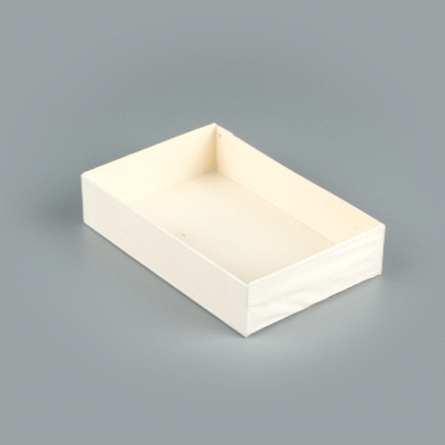Taipei 25 oz Rectangle Natural Poplar Bento Box - 7" x 4 1/2" x 1 1/2" - 10 count box