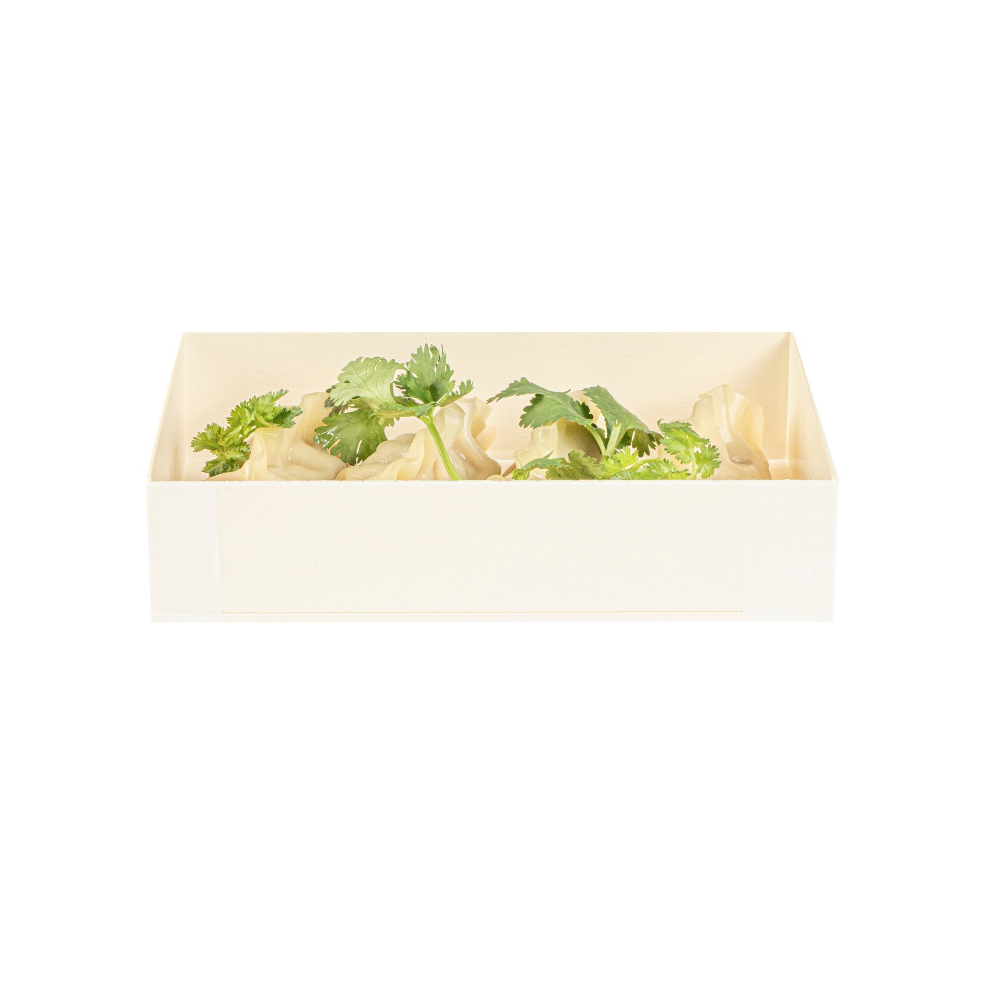 Taipei 25 oz Rectangle Natural Poplar Bento Box - 7" x 4 1/2" x 1 1/2" - 100 count box